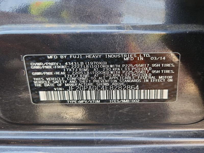 Aukcja sprzedaży 2014 Subaru Xv Crosstrek, vin: JF2GPAGC4E8282864, numer aukcji: 64923356