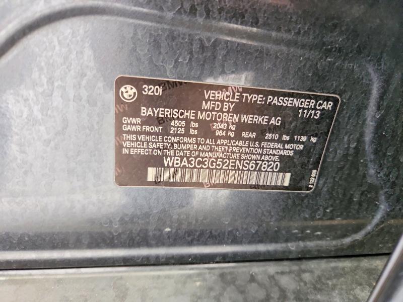 64534666 :رقم المزاد ، WBA3C3G52ENS67820 vin ، 2014 Bmw 320 مزاد بيع