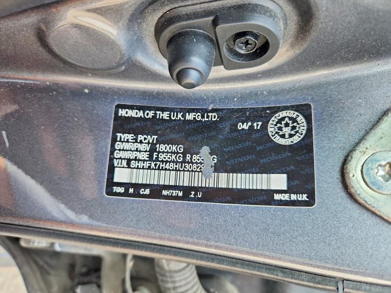 Продаж на аукціоні авто 2017 Honda Civic, vin: SHHFK7H48HU308291, номер лоту: 61715226