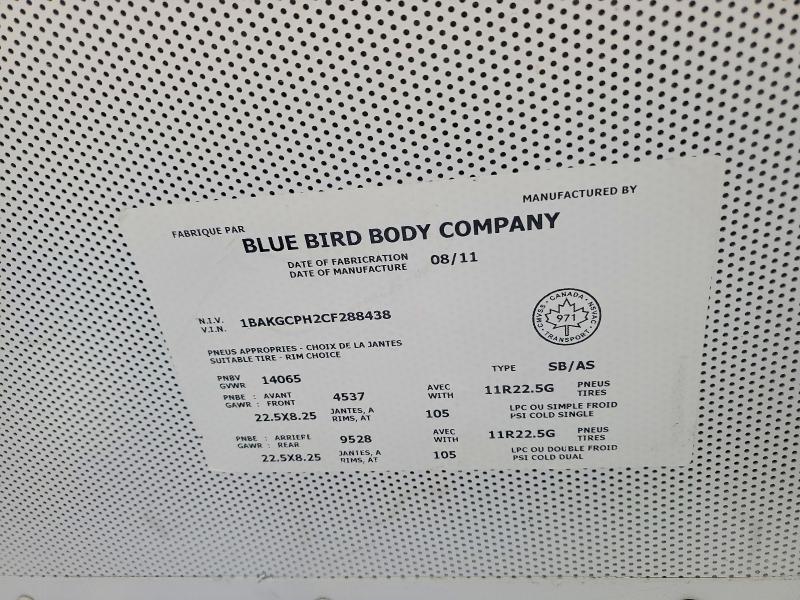 Aukcja sprzedaży 2012 Bluebird Vision, vin: 1BAKGCPH2CF288438, numer aukcji: 79715905