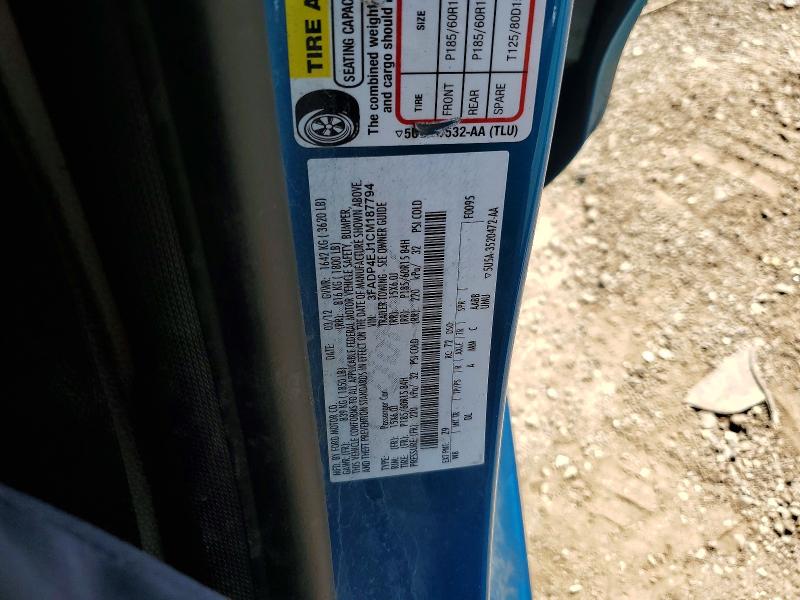 Продажа на аукционе авто 2012 Ford Fiesta, vin: 3FADP4EJ1CM187794, номер лота: 66319176