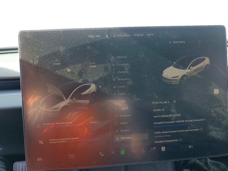 Aukcja sprzedaży 2024 Tesla Model 3, vin: 5YJ3E1EA3RF750299, numer aukcji: 64265626
