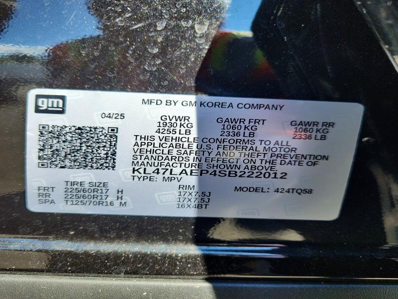Aukcja sprzedaży 2025 Buick Envista, vin: KL47LAEP4SB222012, numer aukcji: 65709996