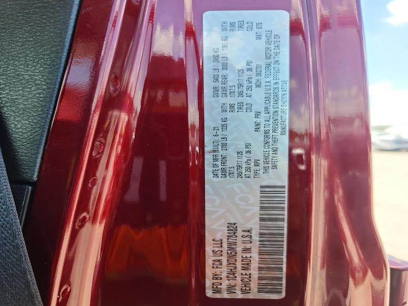 Aukcja sprzedaży 2021 Jeep Wrangler Unlimited, vin: 1C4HJXDN5MW784824, numer aukcji: 64297806
