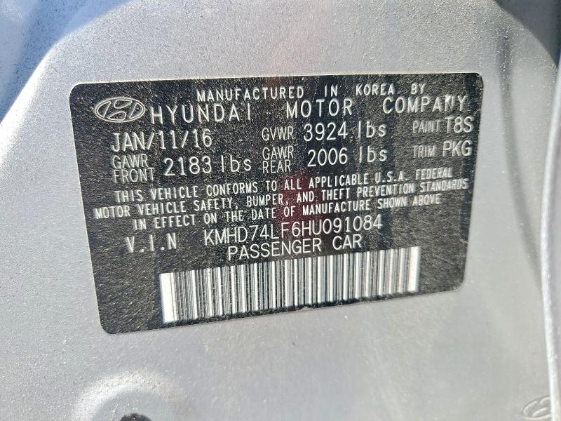 Aukcja sprzedaży 2017 Hyundai Elantra, vin: KMHD74LF6HU091084, numer aukcji: 63756316