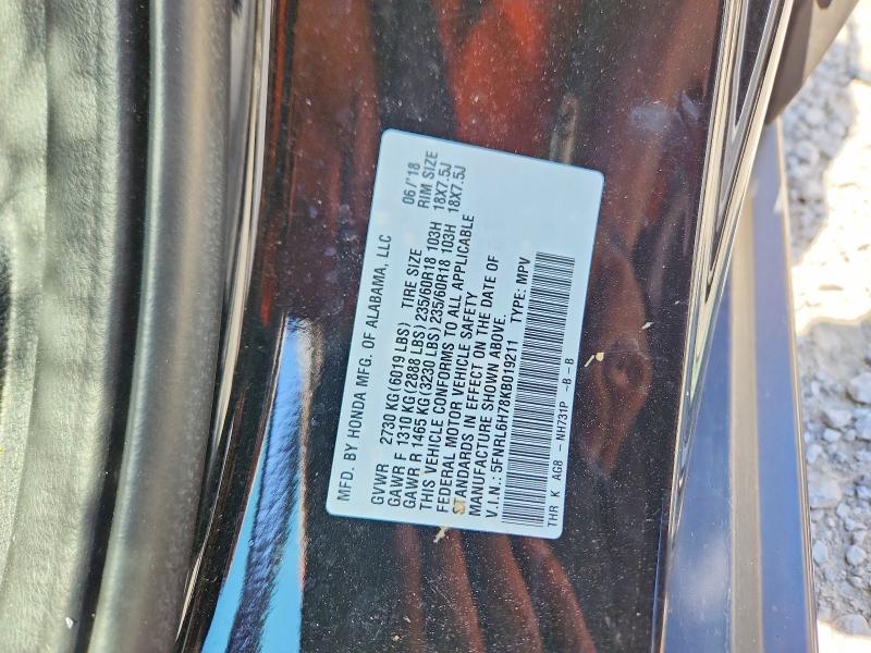2019 Honda Odyssey მანქანა იყიდება აუქციონზე, vin: 5FNRL6H78KB019211, აუქციონის ნომერი: 65840636
