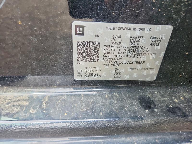 Aukcja sprzedaży 2018 Gmc Sierra, vin: 1GTV2LEC5JZ246625, numer aukcji: 66079996