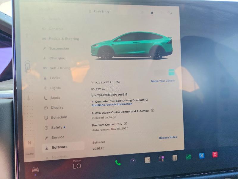 Продажа на аукционе авто 2023 Tesla Model X, vin: 7SAXCDE52PF365618, номер лота: 62800716