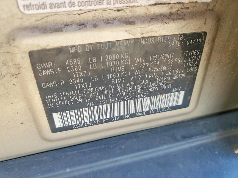 Aukcja sprzedaży 2010 Subaru Outback, vin: 4S4BRBCC9A3376661, numer aukcji: 63767426