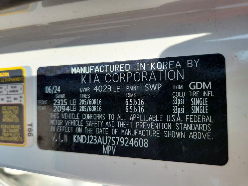63055096 :رقم المزاد ، KNDJ23AU7S7924608 vin ، 2025 Kia Soul مزاد بيع