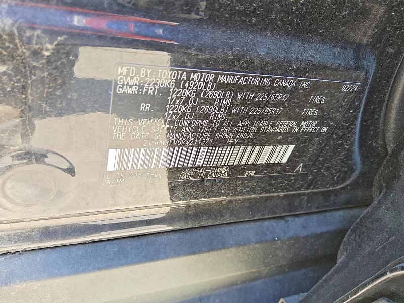 Продажа на аукционе авто 2024 Toyota Rav4 Hybrid, vin: 2T3RWRFV6RW211371, номер лота: 57815536