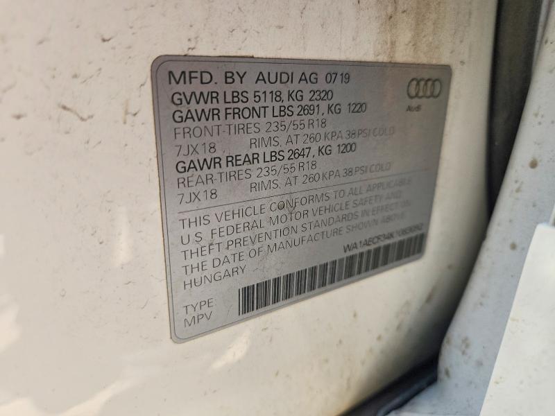 Продаж на аукціоні авто 2019 Audi Q3, vin: WA1AECF34K1083092, номер лоту: 62025836