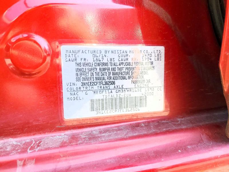 Aukcja sprzedaży 2015 Nissan Versa Note, vin: 3N1CE2CP7FL362506, numer aukcji: 61864176