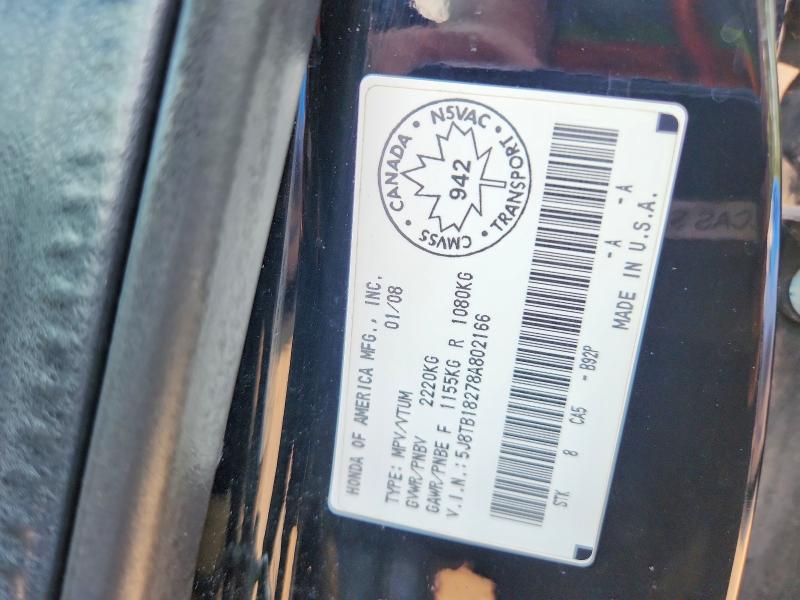 2008 Acura Rdx მანქანა იყიდება აუქციონზე, vin: 5J8TB18278A802166, აუქციონის ნომერი: 63284266