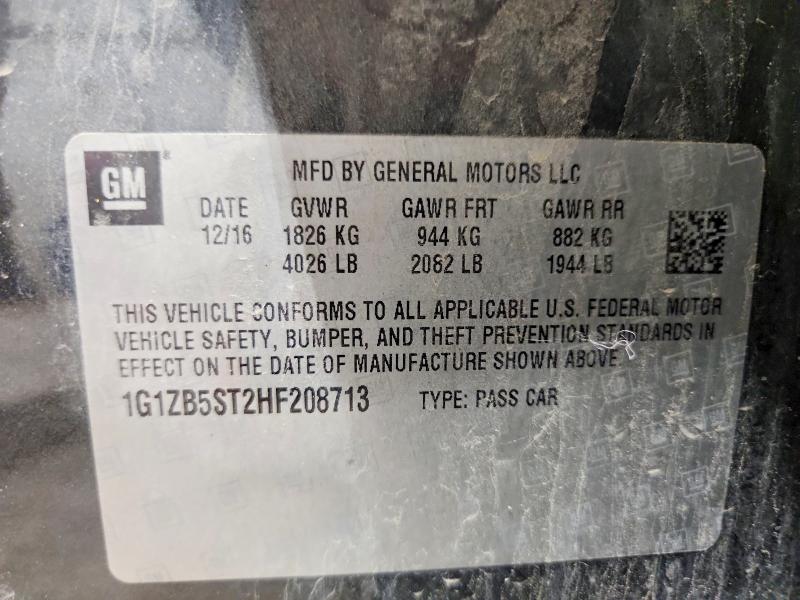 Aukcja sprzedaży 2017 Chevrolet Malibu, vin: 1G1ZB5ST2HF208713, numer aukcji: 64720356
