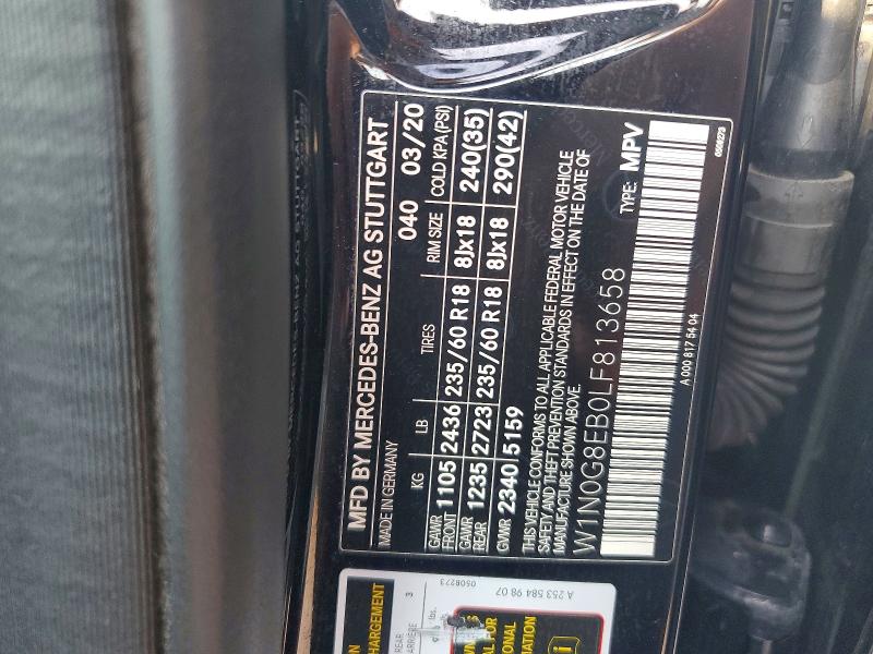Продаж на аукціоні авто 2020 Mercedes-benz Glc, vin: W1N0G8EB0LF813658, номер лоту: 63809576