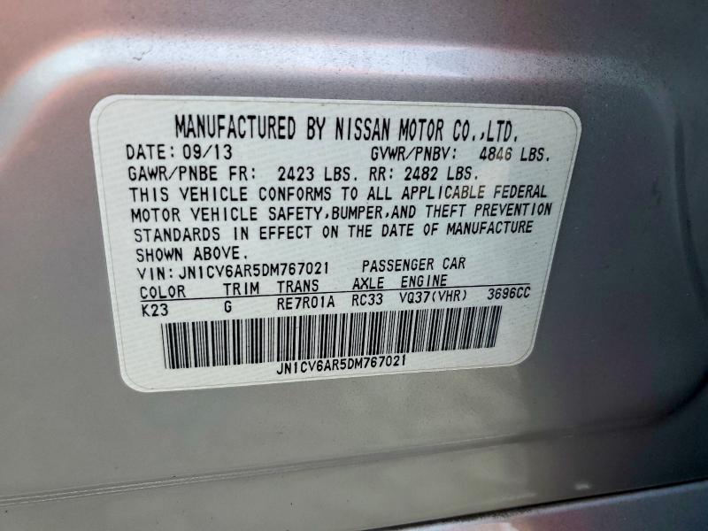 Продажа на аукционе авто 2013 Infiniti G37 Sedan, vin: JN1CV6AR5DM767021, номер лота: 64448196