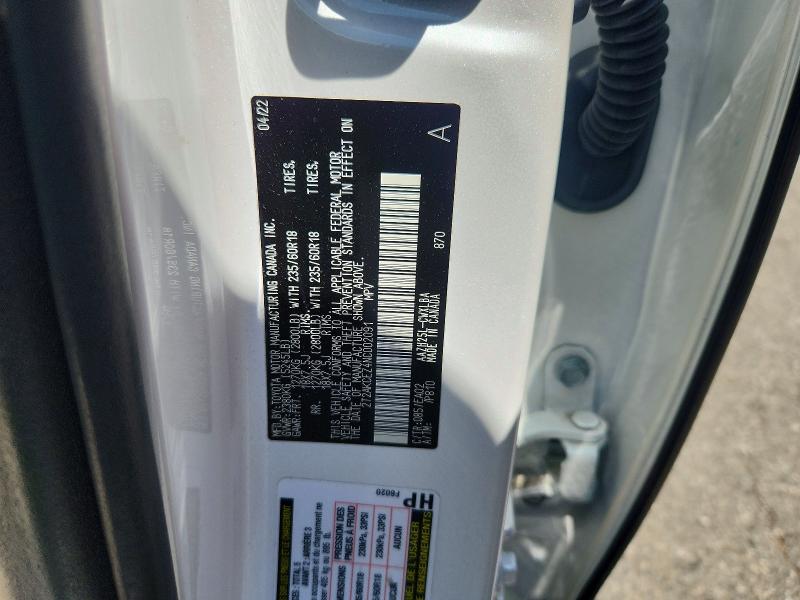 2022 Lexus Nx მანქანა იყიდება აუქციონზე, vin: 2T2AKCEZ4NC002091, აუქციონის ნომერი: 64061826