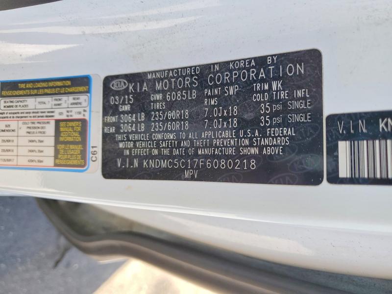 Продаж на аукціоні авто 2015 Kia Sedona, vin: KNDMC5C17F6080218, номер лоту: 65863216