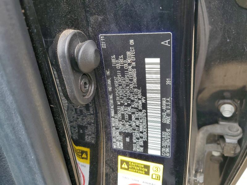 67176866 :رقم المزاد ، 5TDZK3EH2BS037679 vin ، 2011 Toyota Highlander مزاد بيع