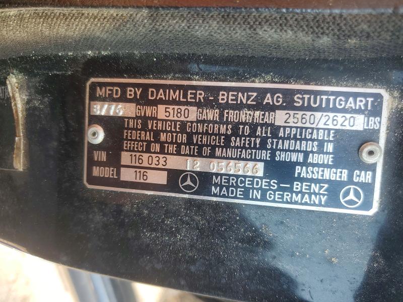 1976 Mercedes-benz 450 Sel მანქანა იყიდება აუქციონზე, vin: 11603312056566, აუქციონის ნომერი: 66220926