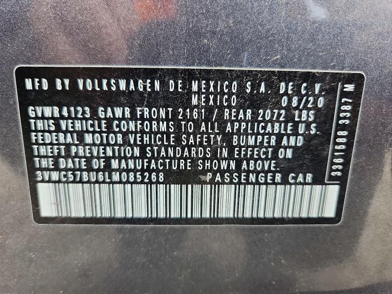 Продаж на аукціоні авто 2020 Volkswagen Jetta, vin: 3VWC57BU6LM085268, номер лоту: 65664776