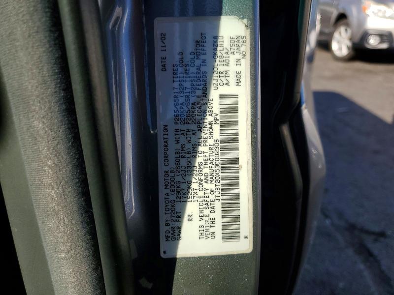 Aukcja sprzedaży 2003 Lexus Gx, vin: JTJBT20X530002305, numer aukcji: 65888906
