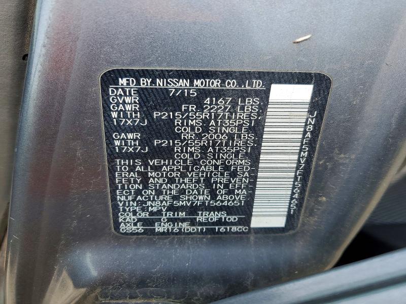 Продаж на аукціоні авто 2015 Nissan Juke, vin: JN8AF5MV7FT564651, номер лоту: 63534246