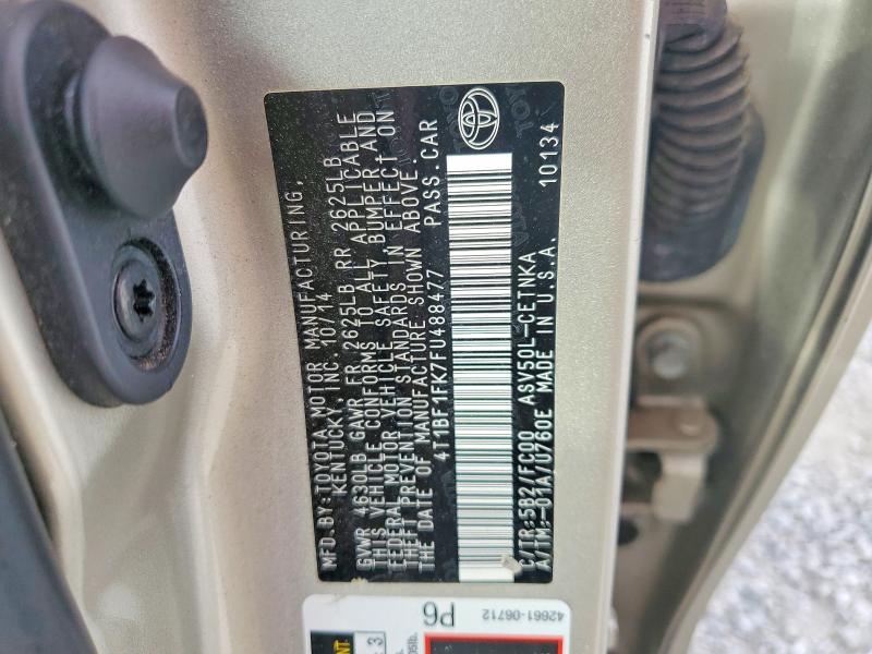 Продаж на аукціоні авто 2015 Toyota Camry, vin: 4T1BF1FK7FU488477, номер лоту: 63712616