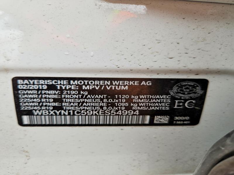 Продаж на аукціоні авто 2019 Bmw X2, vin: WBXYN1C59KES54994, номер лоту: 63109796