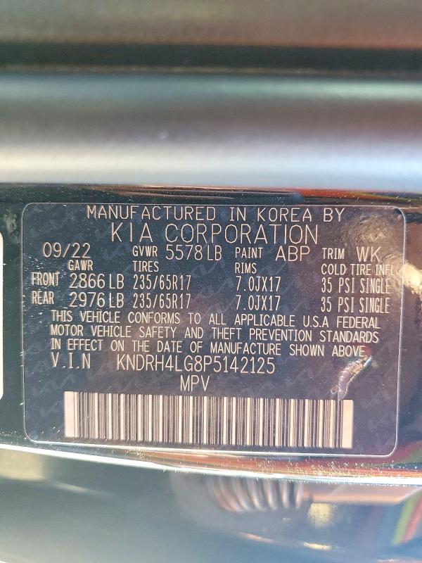 Aukcja sprzedaży 2023 Kia Sorento, vin: KNDRH4LG8P5142125, numer aukcji: 65943806