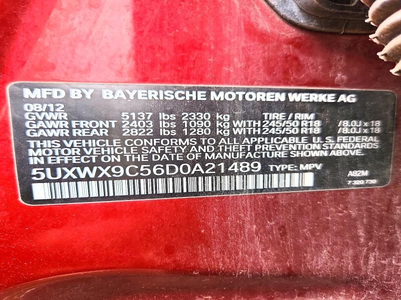 Продажа на аукционе авто 2013 Bmw X3, vin: 5UXWX9C56D0A21489, номер лота: 67413356