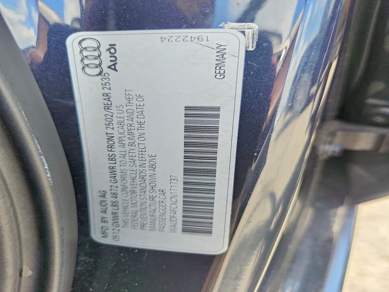 Продажа на аукционе авто 2012 Audi A6, vin: WAUDFAFCXCN171737, номер лота: 65656716