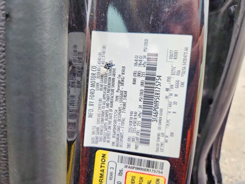 2014 Ford Fusion 4d 4wd მანქანა იყიდება აუქციონზე, vin: 3FA6P0H95ER175754, აუქციონის ნომერი: 64248686