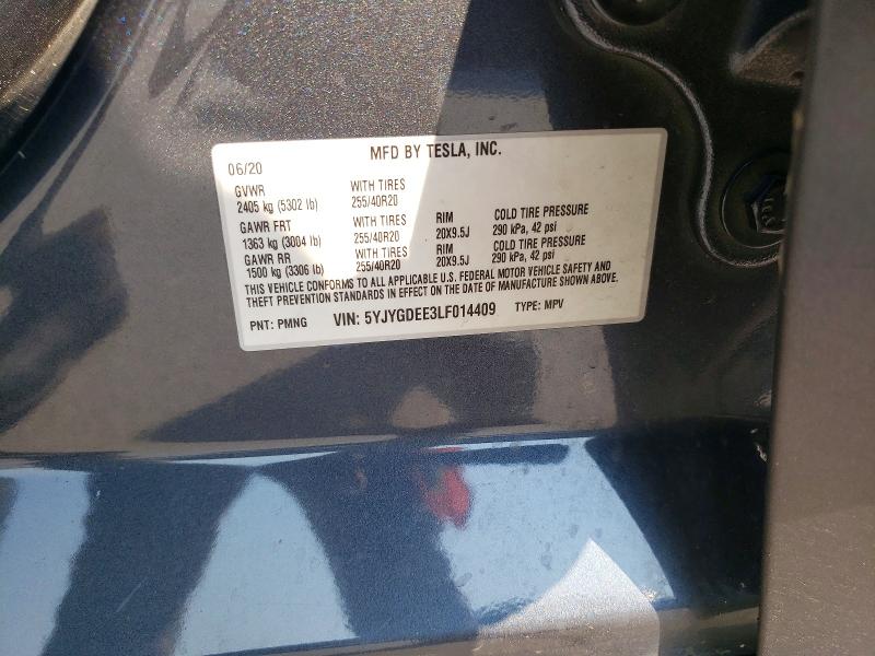 Aukcja sprzedaży 2020 Tesla Model Y, vin: 5YJYGDEE3LF014409, numer aukcji: 66476986