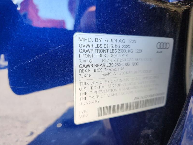 Aukcja sprzedaży 2021 Audi Q3, vin: WA1AUCF39M1066889, numer aukcji: 67129606