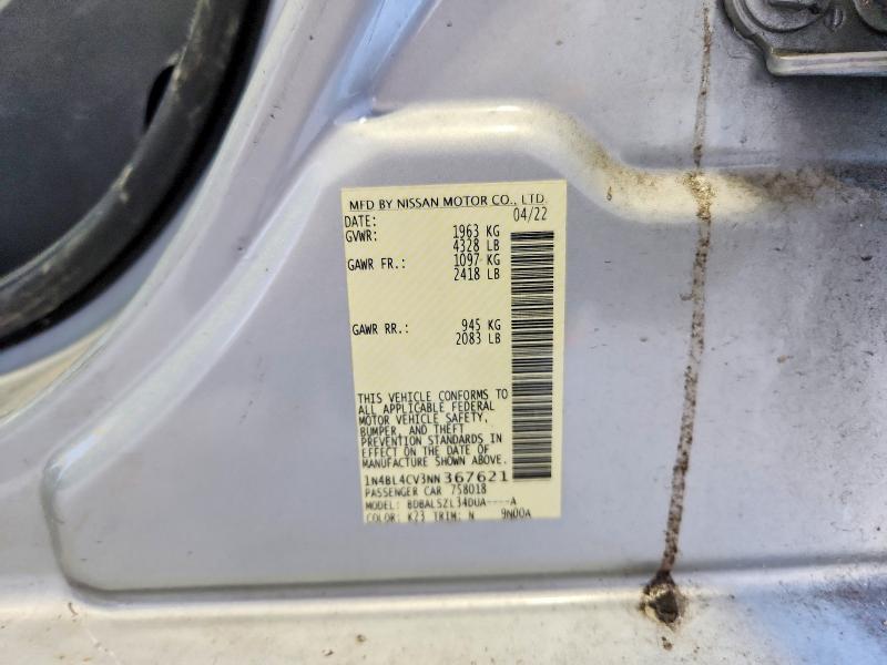 Aukcja sprzedaży 2022 Nissan Altima, vin: 1N4BL4CV3NN367621, numer aukcji: 66053276