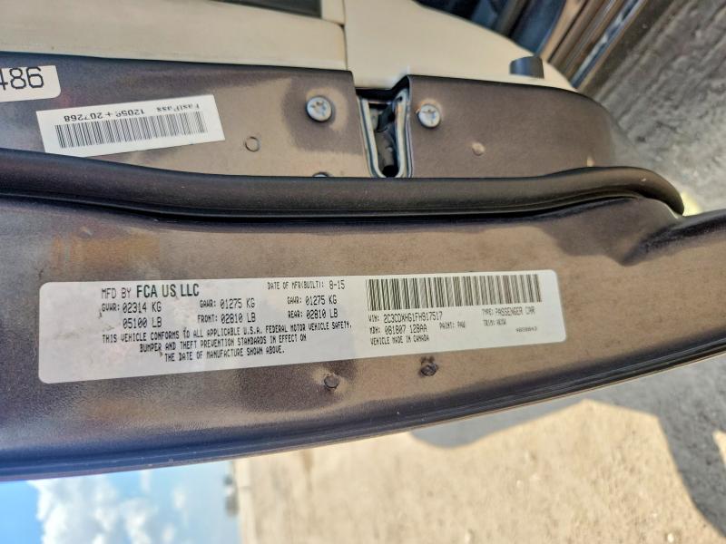 66009476 :رقم المزاد ، 2C3CDXHG1FH917517 vin ، 2015 Dodge Charger مزاد بيع