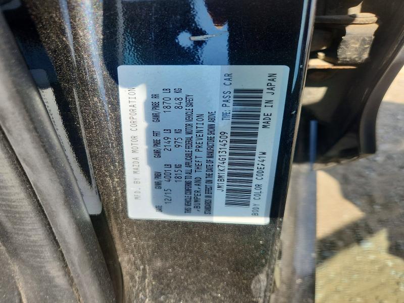 Продажа на аукционе авто 2016 Mazda 3, vin: JM1BM1K74G1314509, номер лота: 66279906