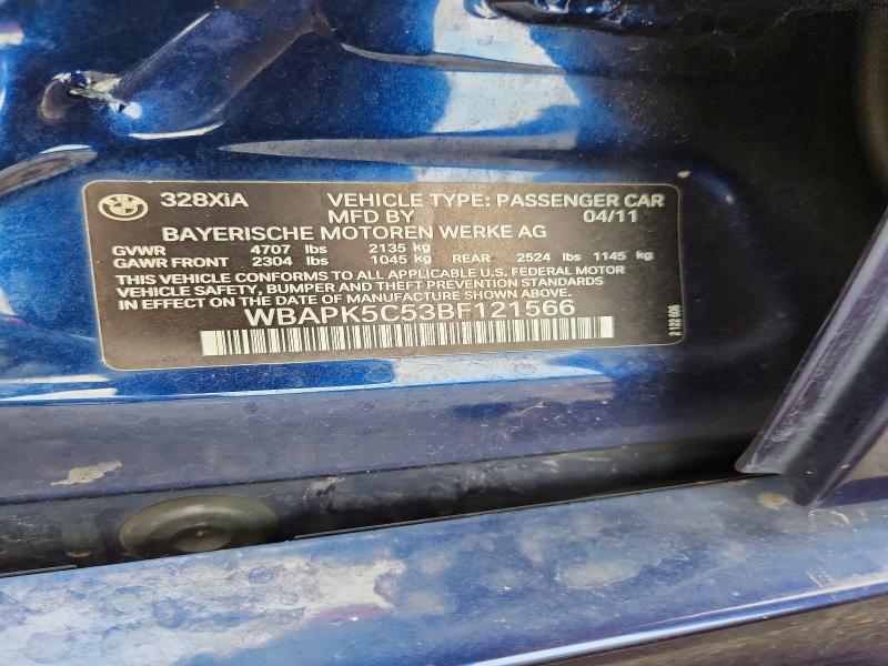 Продаж на аукціоні авто 2011 Bmw 328, vin: WBAPK5C53BF121566, номер лоту: 66910636