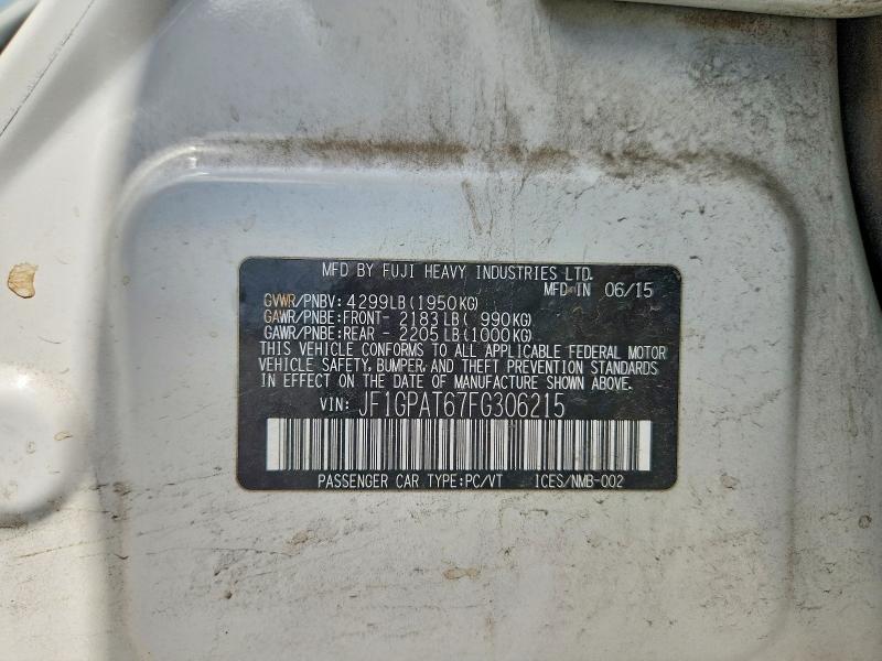 Продаж на аукціоні авто 2015 Subaru Impreza, vin: JF1GPAT67FG306215, номер лоту: 65939446
