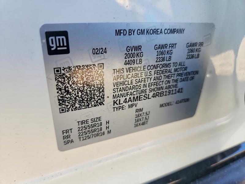 2024 Buick Encore Gx მანქანა იყიდება აუქციონზე, vin: KL4AMESL4RB191141, აუქციონის ნომერი: 65355246