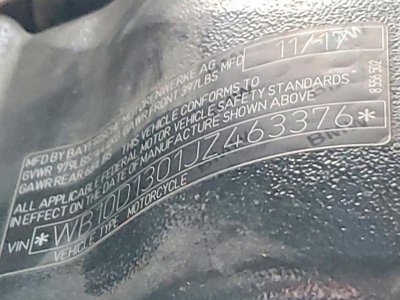 Продажа на аукционе авто 2018 Bmw S 1000, vin: WB10D1301JZ463376, номер лота: 64303946