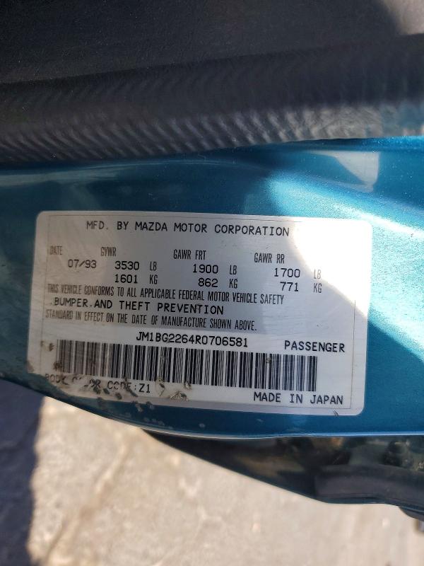 Продаж на аукціоні авто 1994 Mazda Protege, vin: JM1BG2264R0706581, номер лоту: 64626686