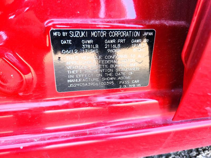 Aukcja sprzedaży 2013 Suzuki Sx4, vin: JS2YC5A39D6100395, numer aukcji: 66555516