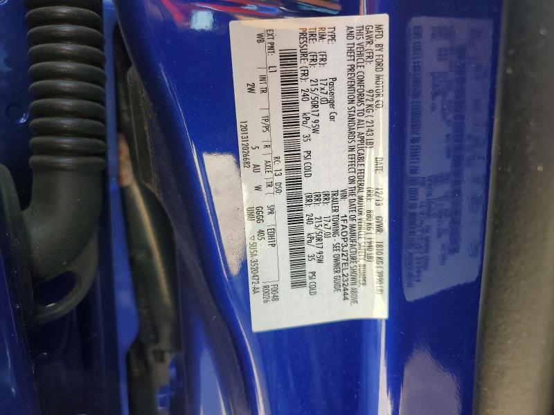 2014 Ford Focus მანქანა იყიდება აუქციონზე, vin: 1FADP3J27EL232444, აუქციონის ნომერი: 63845766