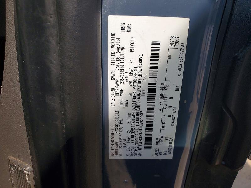 Продаж на аукціоні авто 2020 Ford Transit 250, vin: 1FTBR3X81LKB04937, номер лоту: 64320446