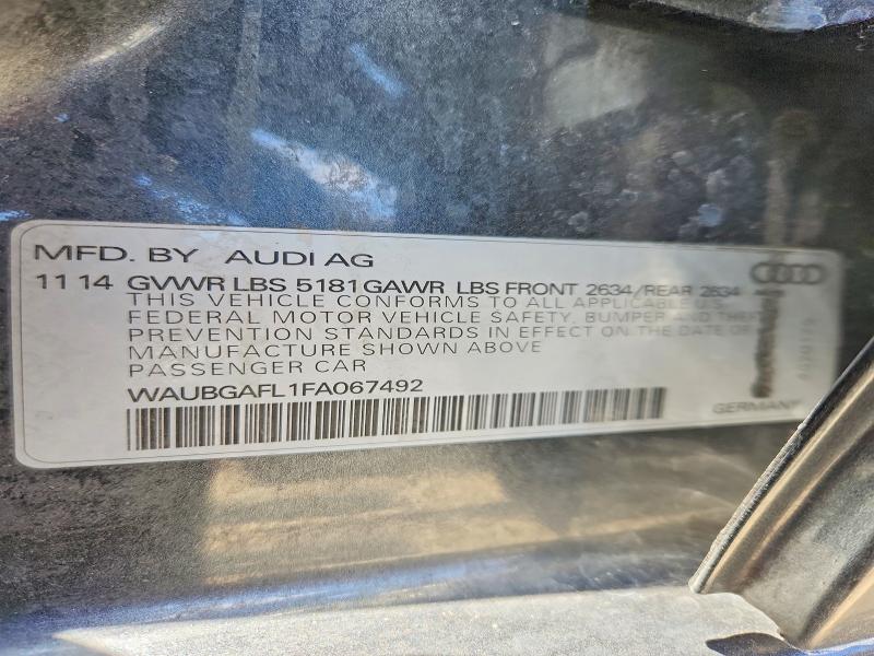 Продаж на аукціоні авто 2015 Audi S4, vin: WAUBGAFL1FA067492, номер лоту: 64512976