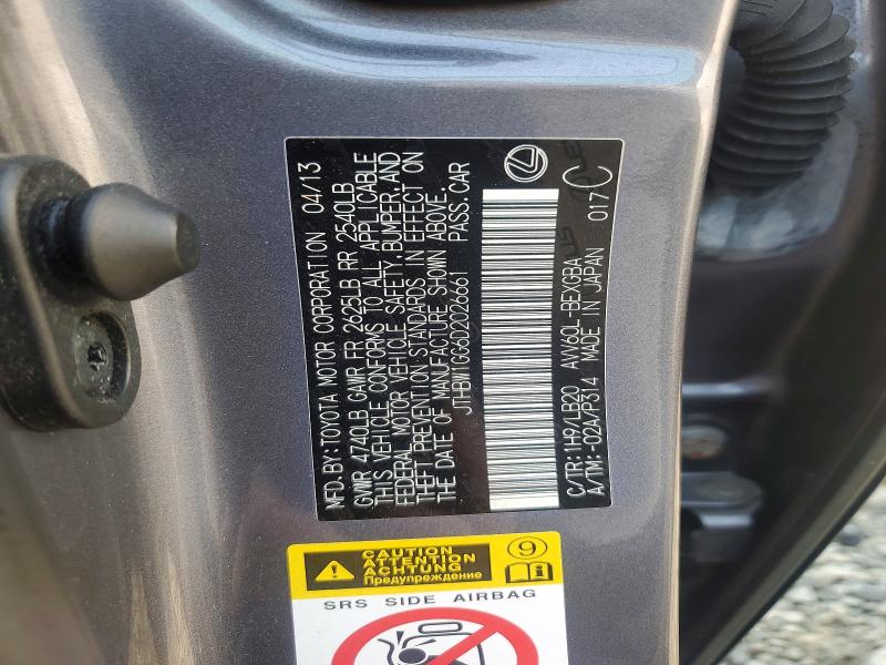 Aukcja sprzedaży 2013 Lexus Es, vin: JTHBW1GG6D2026661, numer aukcji: 64334796