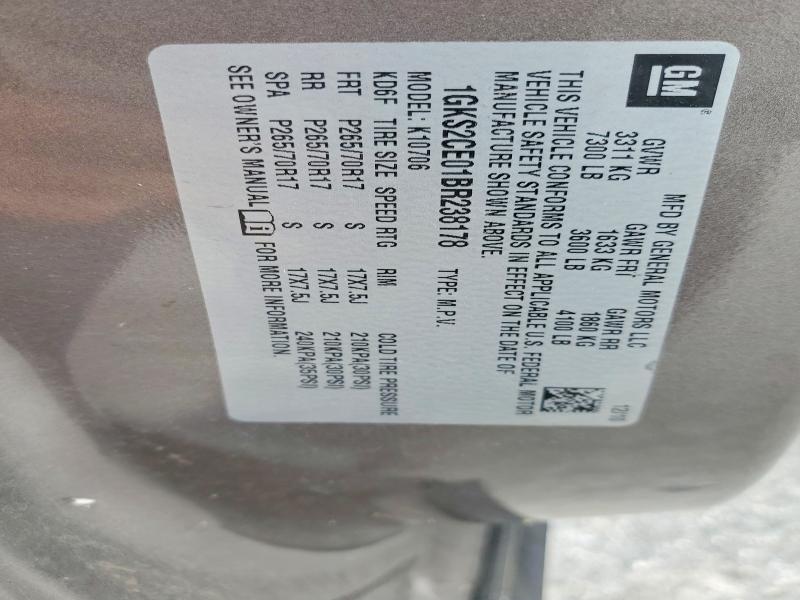 Auction sale of the 2011 Gmc Yukon, vin: 1GKS2CE01BR238178, lot number: 64821736